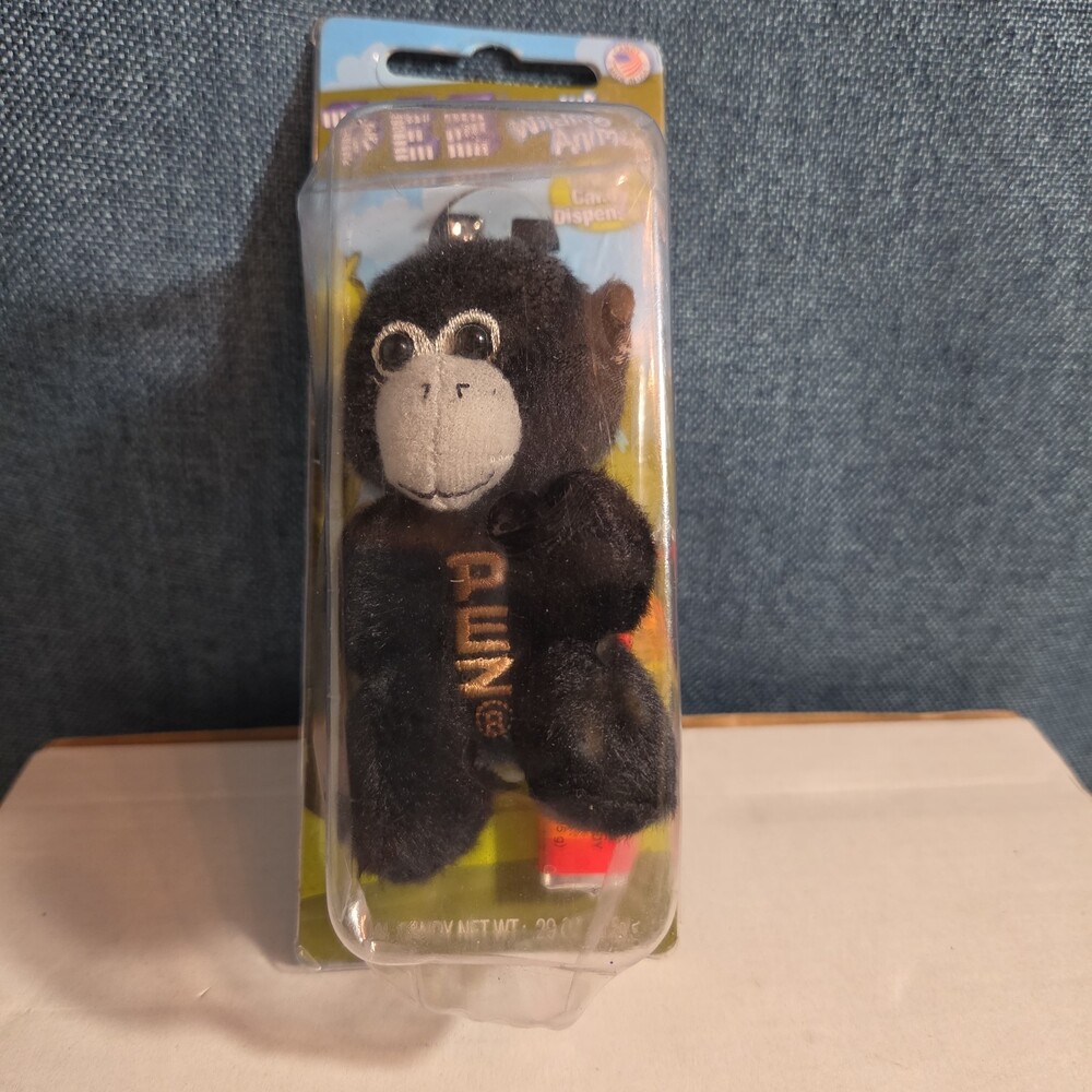 PEZ Wildlife Animals Plush Monkey Chimp Keychain Dispenser 2015 - Picture 8 of 16